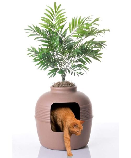 Clay Planter Hidden Cat Litter Box