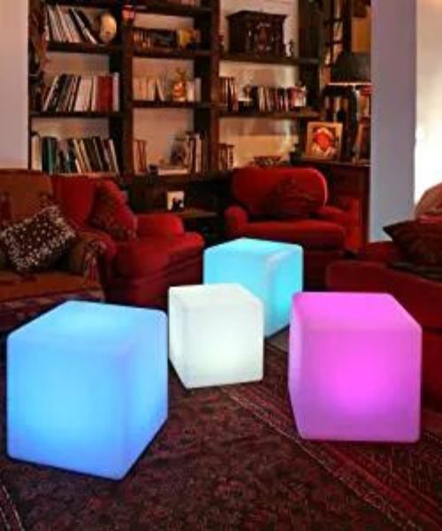 Cordless LED Cube Lamp
