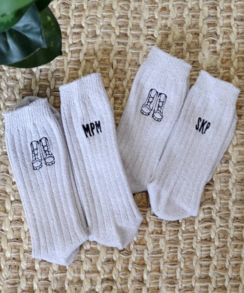 Embroidered Personalised Walking Socks
