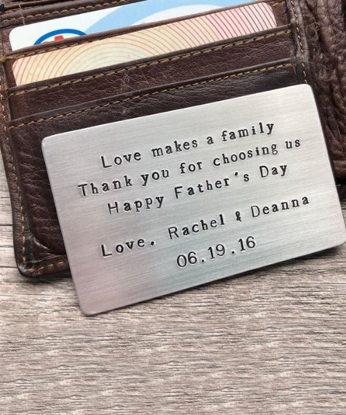 Hand Stamped Wallet Card