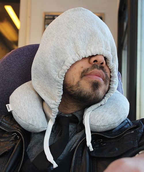 Hoodie Pillow Inflatable Neck Pillow