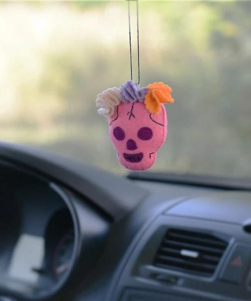 Human Skull Halloween Car Accessory
