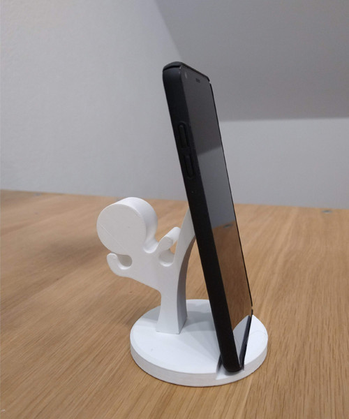 Karate Fighter Wooden Phone Stand