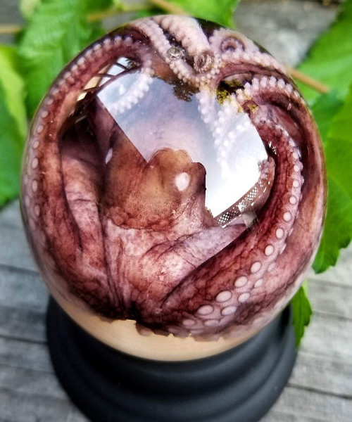 Real Octopus Glass Globe