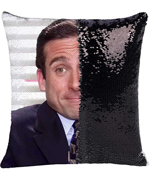 The Office Dwight Mask Mermaid Sequins Pillow Cover