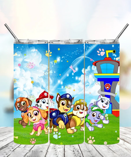 Adorable Paw-ty Puppies Tumbler Wrap