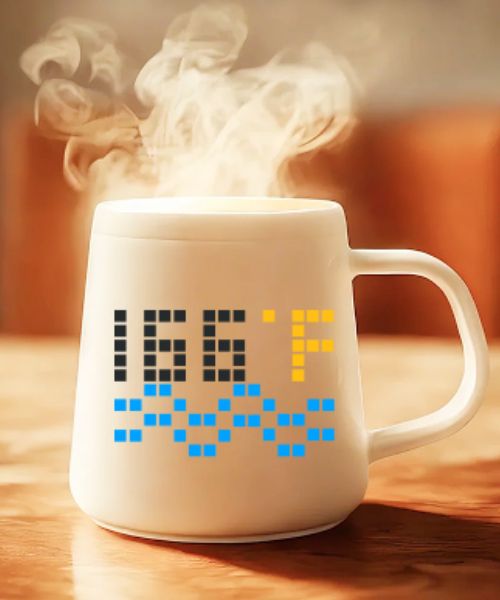 AI-Enhanced Mug With Pixel Display