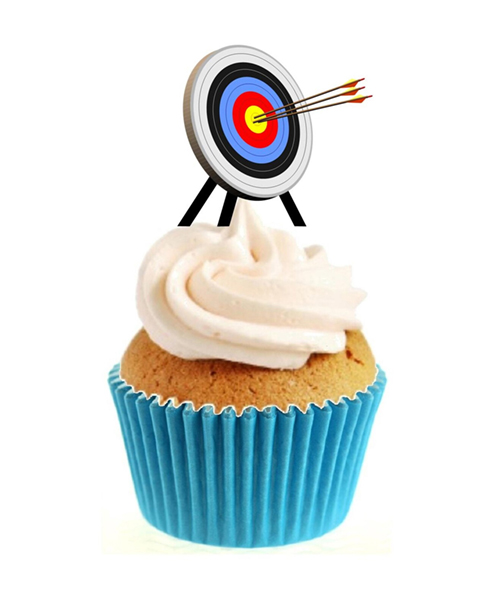Archery Target Stand Up Cake Toppers