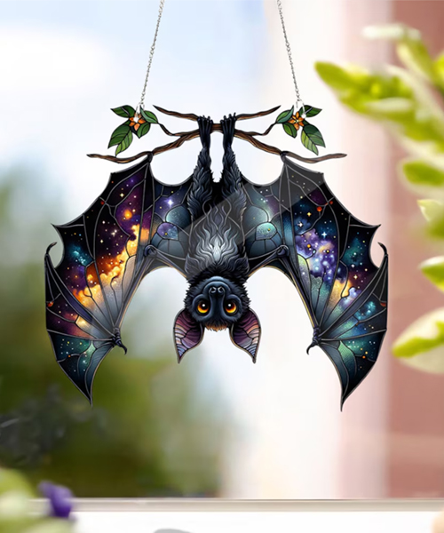 Bat Gothic Acrylic Window Hanging