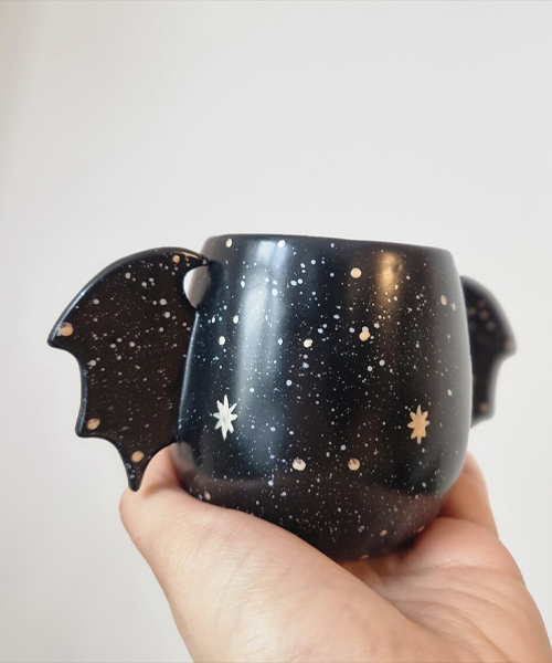 Bat Wings Black Mug