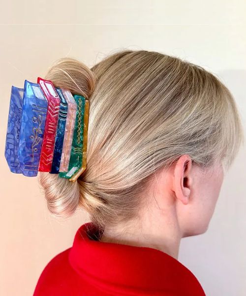 Book Lovers Hand Painted Hair Clip