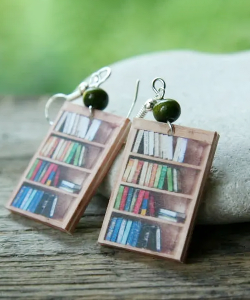 Book Shelf earrings