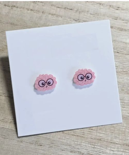 BRAIN w/GLASSES Earrings