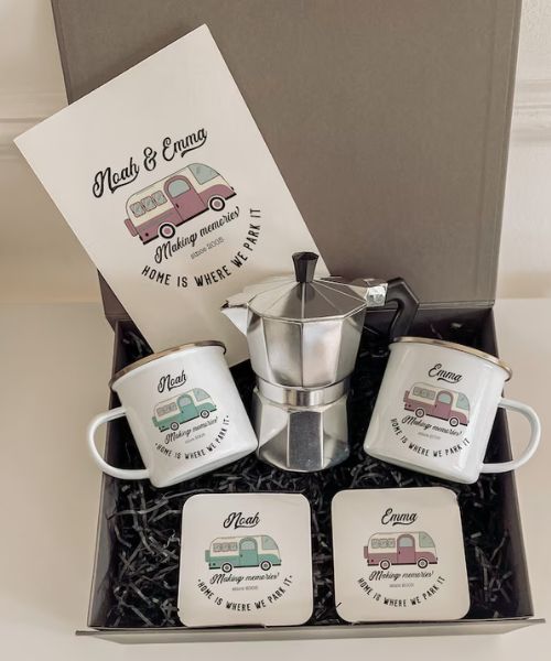 Campervan Enamel Camp Mug SET
