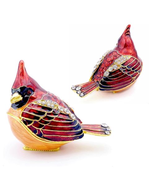 Cardinal Bird Jewelry Trinket Boxes
