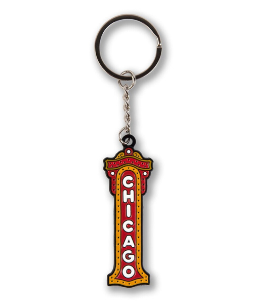Chicago Theater Sign Enamel Keychain