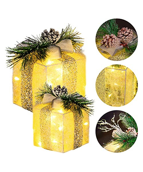 Christmas Lighted Gift Boxes