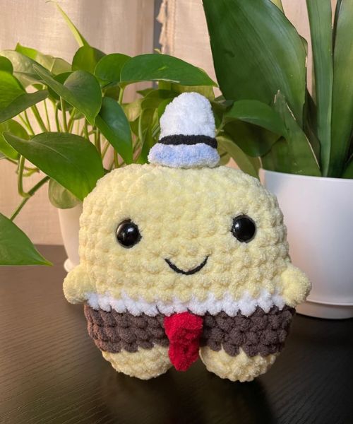 Chubby Sponge Character Crochet Plushie 