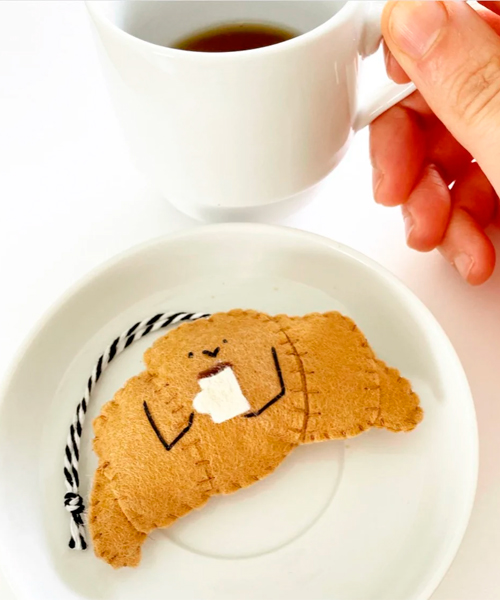 Claude Croissant Felt Decoration