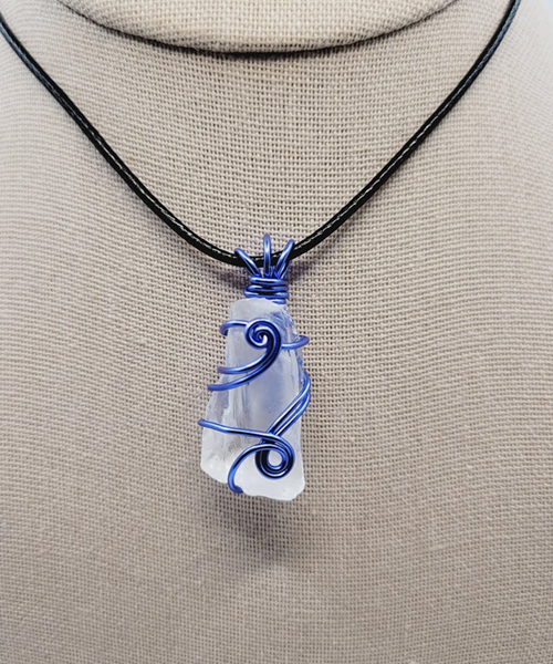 Clear Sea Glass Necklace