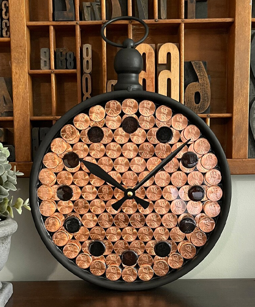 Copper Wall Clock 