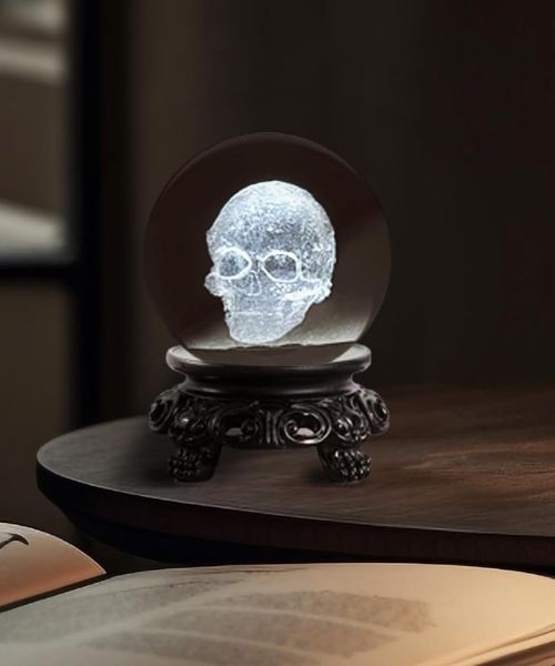 Crystal Glass Skull Figurine
