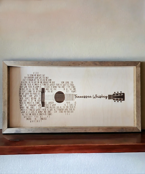 Custom Guitar Song Lyric Frame