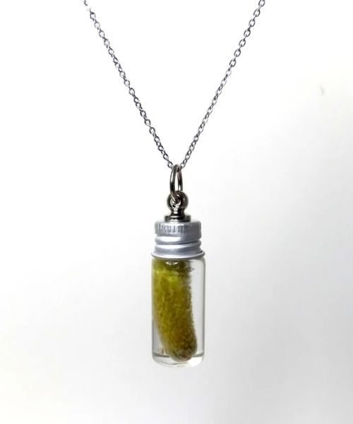 Dill Pickle Jar Necklace Pendant