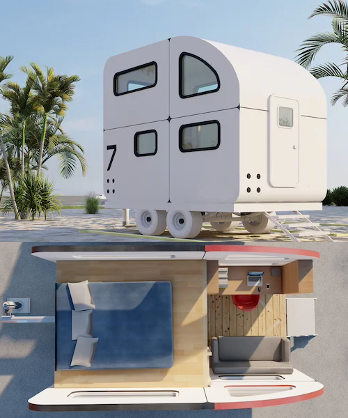DIY Mobile Tiny House: A Cozy Dwelling On The Wheels.