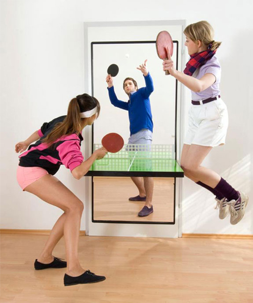 Door That Converts Into Table-Tennis Table
