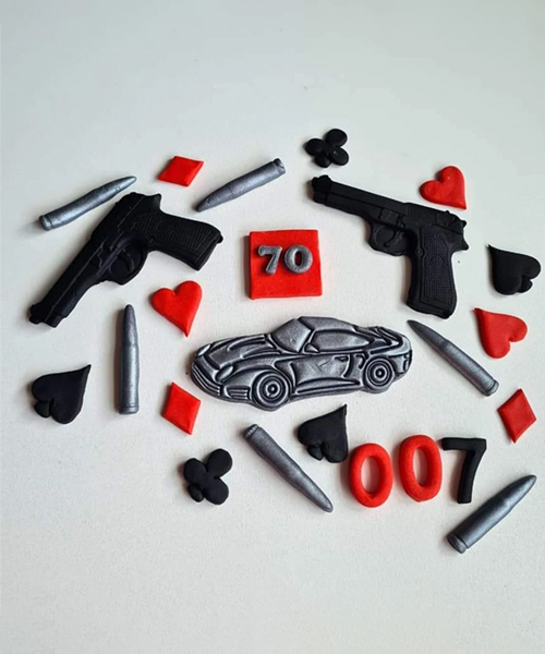 Edible James Bond Cake Topper