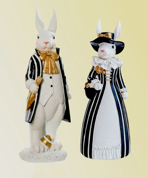 Elegant Easter Bunny Statues