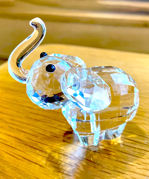 Elephant Figurines Crystal Glass