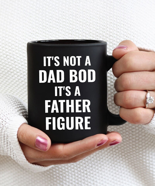 Father Figure Black Mug