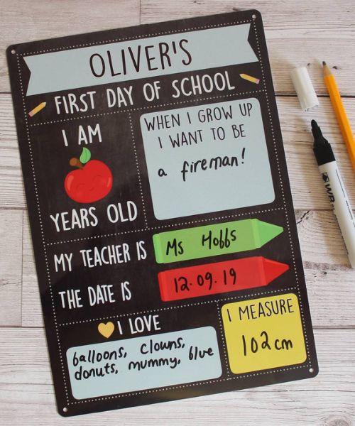First Day At School Memory Whiteboard