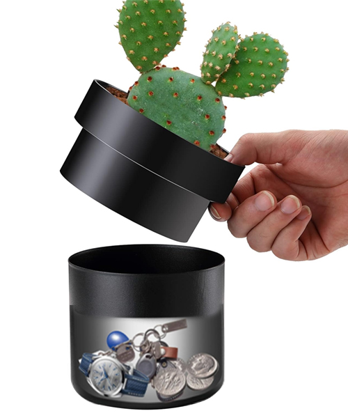 Flower Pot With Hidden Storage