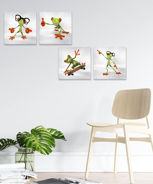 Frog with Glasses Wall Poster