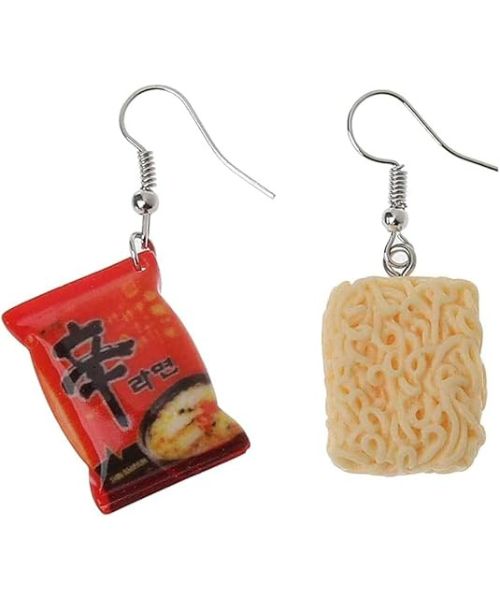 Funny Instant Noodle Earrings
