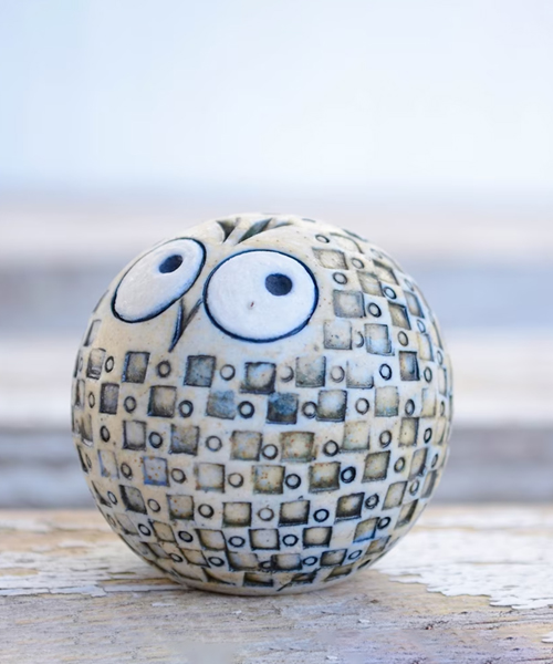 Golf Art Ball Ornament Owl