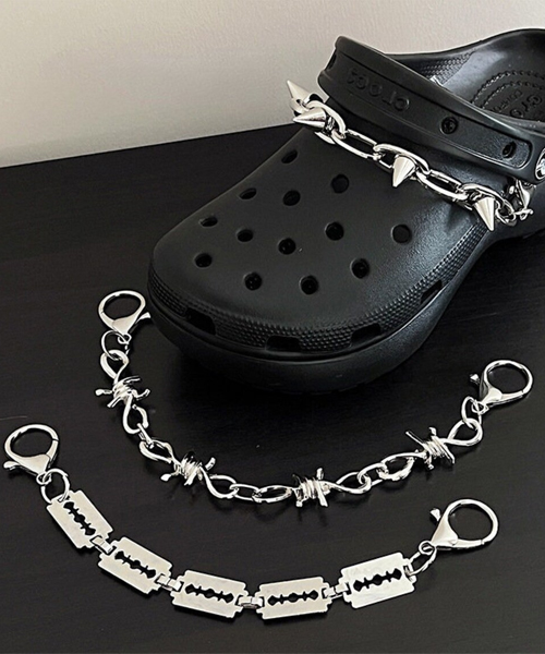 Goth Croc Charms, Cool Footwear Accessory 