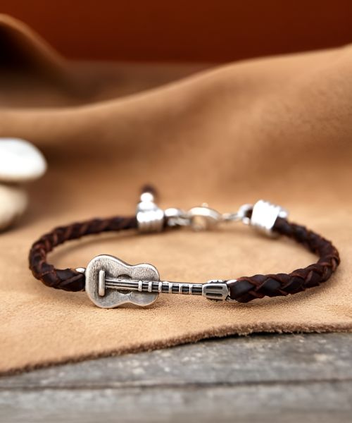 Guitar Leather Bracelet