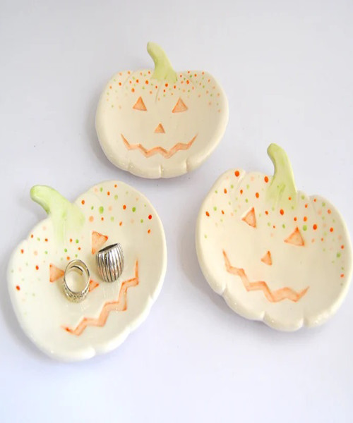 Halloween Pumpkin Ring Dish