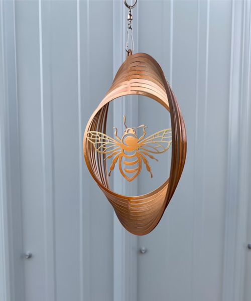 Honey Bee Metal Art Wind Spinner