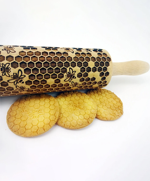 HONEYCOMB Embossing Rolling Pin