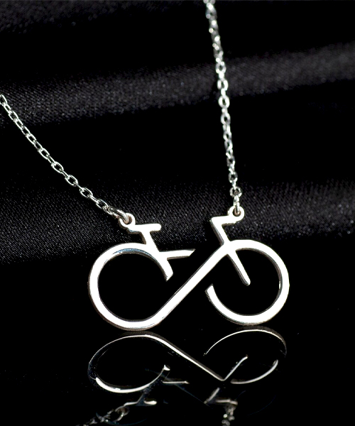 Infinity Bicycle Necklace