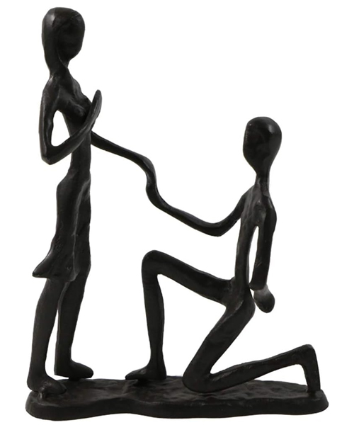 Iron Couple Figurine