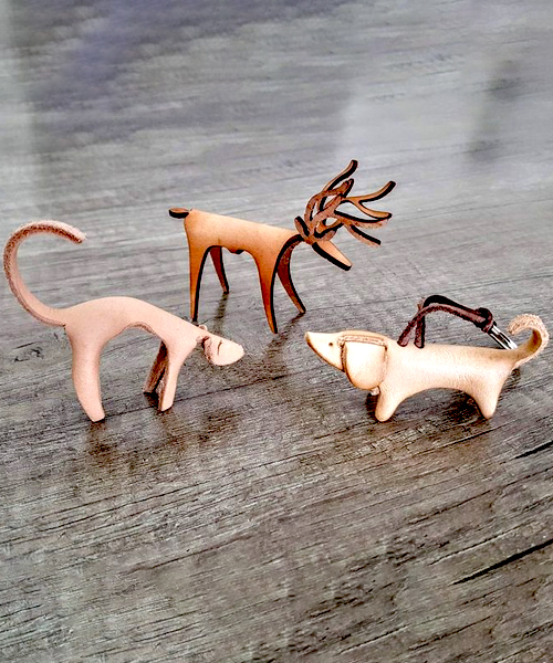 Leather Animal Ornaments Toys