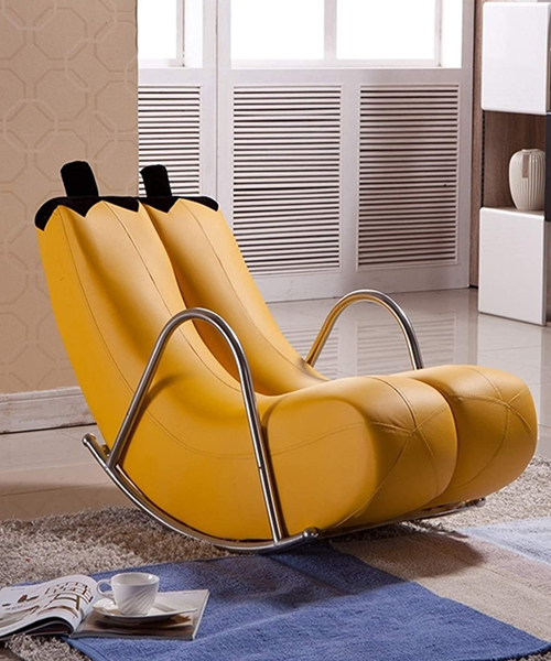 Leather Banana Rocking Chair