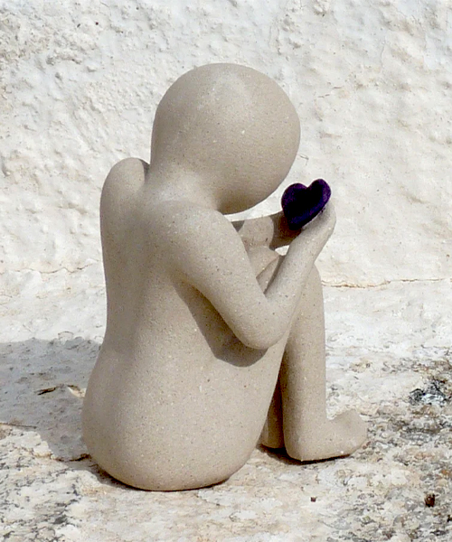 Love Sculpture Tactile Marble