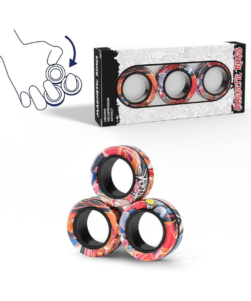 Magnetic Rings Fidget Toy Set